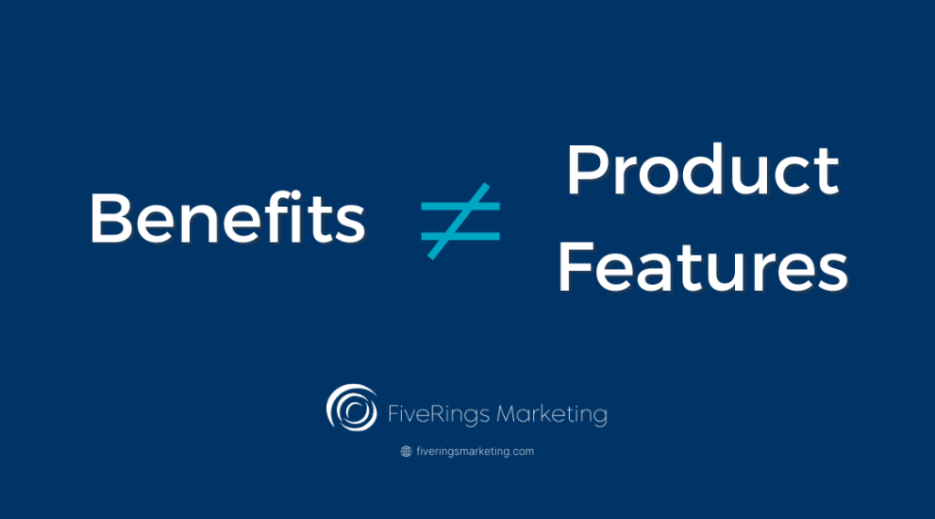 Benefits are not the same as product features