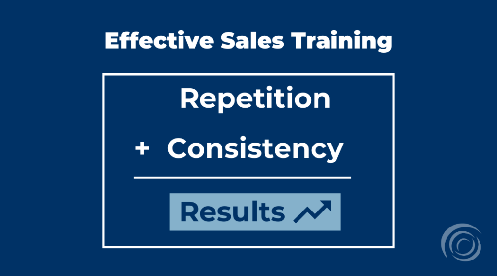 Effective Sales Training Thrives On Consistency, not innovation