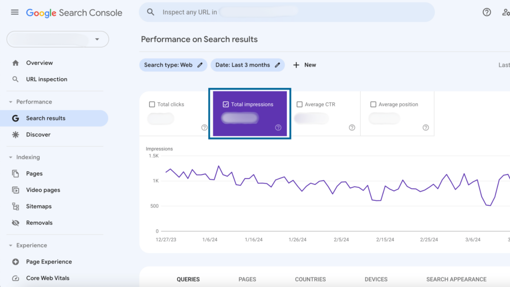 how to get total impressions on Google Search Console